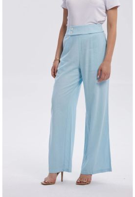 Imagen 2 del producto Pantalón Mujer Lino Sastrero Cierre Celeste