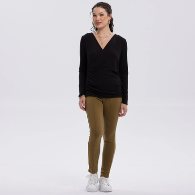 Calza Mujer Pretina Elasticada Verde Militar