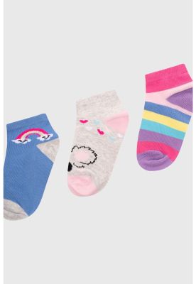 Imagen 2 del producto Calceta Deportiva Niña Tripack Lila - lV