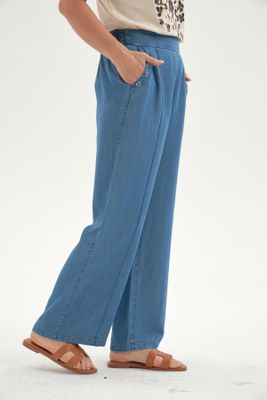 Imagen 2 del producto Jeans Mujer Tencel Pretina Elasticada Azul Claro