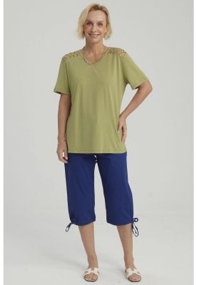 Imagen 2 del producto Polera Mujer Detalle Hombro Verde Claro