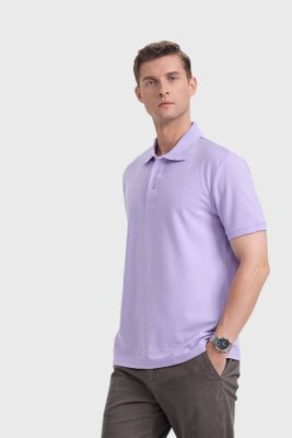 Imagen 2 del producto Polera Hombre Piqué Básica Lila