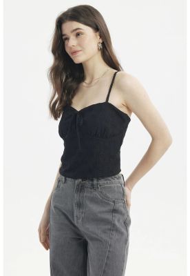 Imagen 2 del producto Polera Mujer Tirantes Crop Lazo En Escote Negro