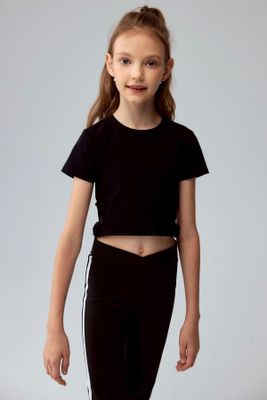 Polera Niña Argolla Costado Negro
