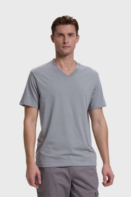 Polera Hombre Casual Básica Gris