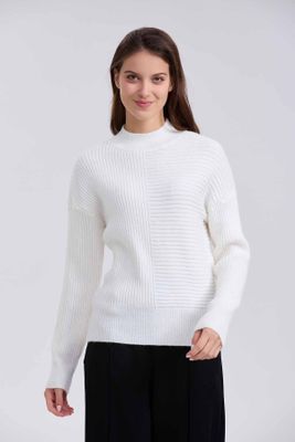 Sweater Mujer Chenille Crudo