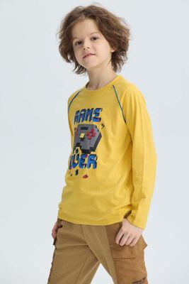 Imagen 2 del producto Polera Niño Print Relieve Amarillo