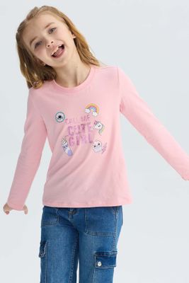 Imagen 2 del producto Polera Niña Lentejuelas Rosado