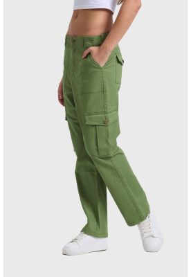 Imagen 2 del producto Pantalón Mujer Semi Recto Gabardina Verde