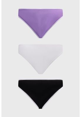 Imagen 2 del producto Calzón Mujer Tripack Bikini Liso Blanco