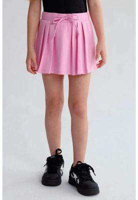 Imagen 2 del producto Falda Niña Tableada Con Lazo Rosado