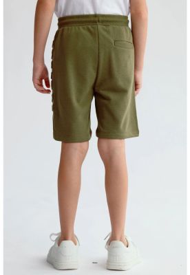 Imagen 2 del producto Bermuda Niño Letras Laterales Verde Militar