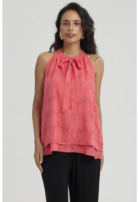 Imagen 1 del producto Blusa Mujer Doble Capa Con Cinta Coral