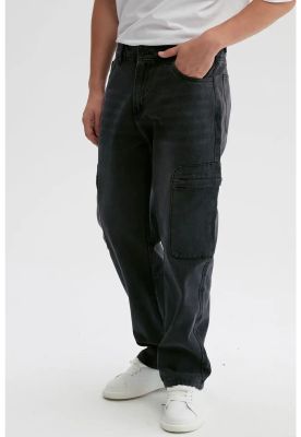 Imagen 2 del producto Jeans Hombre Baggy Cargo Negro