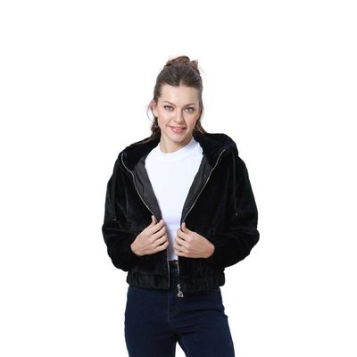 Chaqueta Mujer Polar Negro Fashion's Park