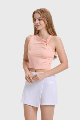 Imagen 2 del producto Polera Mujer Asimétrica Nudo Damasco