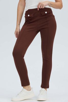 Imagen 2 del producto Calza Mujer Pretina Elasticada Café