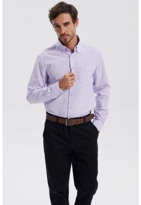 Camisa Hombre Oxford Lila l