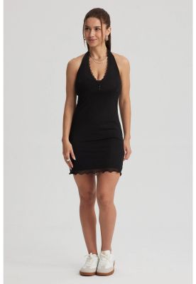 Vestido Mujer Corto Negro