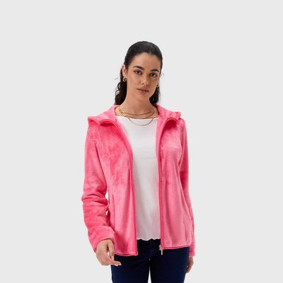 Imagen 2 del producto Polar Mujer Básico Full Zipper Rosado Fashion's Park