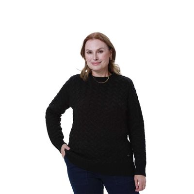 Imagen 1 del producto Sweater Mujer Calado Negro Fashion's Park