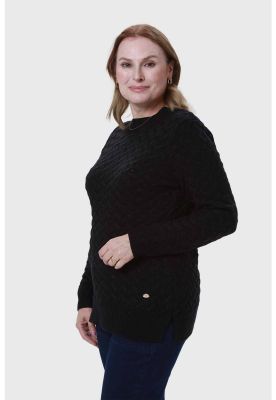 Imagen 2 del producto Sweater Mujer Calado Negro