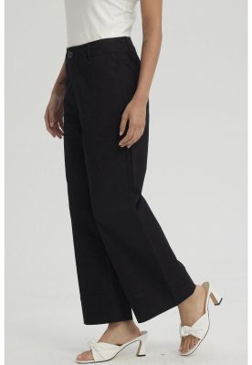 Imagen 2 del producto Pantalón Mujer Pliegues Delanteros Negro