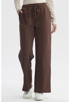 Imagen 1 del producto Pantalón De Buzo Mujer Wide Leg Cafe