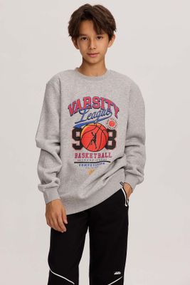 Imagen 1 del producto Polerón Niño Básico Print Gris Melange