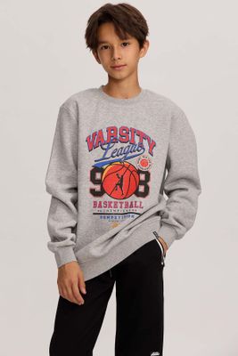 Imagen 2 del producto Polerón Niño Básico Print Gris Melange