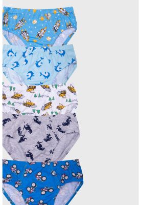 Imagen 2 del producto Bóxer Niño Pack 5 Full Print Celeste