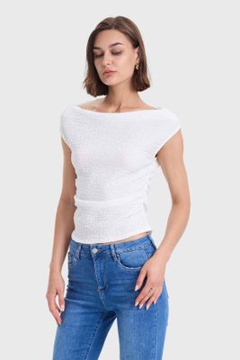 Imagen 2 del producto Polera Mujer Bardot Text Blanco