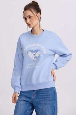 Imagen 2 del producto Polerón Mujer Print Celeste