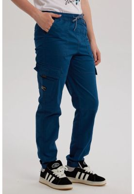 Imagen 2 del producto Pantalón Niño Gabardina Jogger Cargo Petróleo