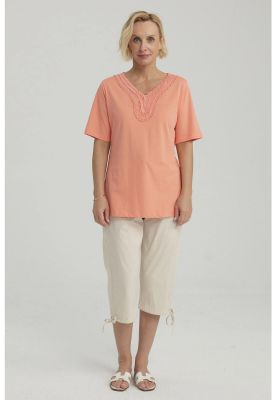 Polera Mujer Macramé Sandía