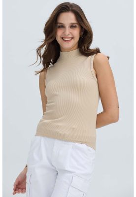 Imagen 2 del producto Polera Mujer Rib Beige