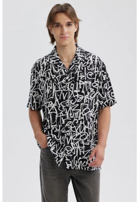 Camisa Hombre Full Print Negro - lll