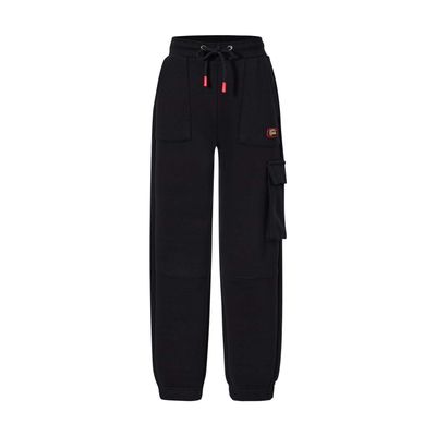 Pantalón Buzo Niño Cargo Con Cortes Negro