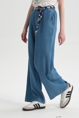 Imagen 2 del producto Jeans Mujer Palazzo Pañuelo Azul
