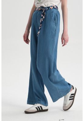 Imagen 2 del producto Jeans Mujer Palazzo Pañuelo Azul