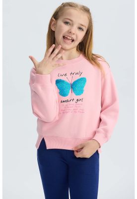 Imagen 2 del producto Polerón Niña Cerrado Con Print Rosado