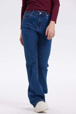 Jeans Niña Básico Flare Azul