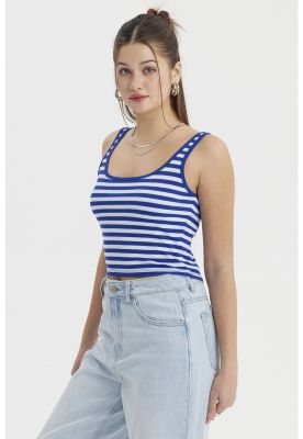 Imagen 2 del producto Polera Mujer Escote Cuadrado Azul- ll