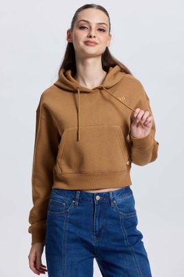 Imagen 2 del producto Polerón Mujer Crop Camel