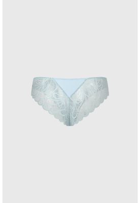 Imagen 2 del producto Calzón Mujer Tiro Alto Detalle Encaje Azul Claro