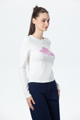 Imagen 2 del producto Polera Mujer Print College Crudo