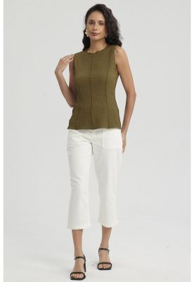 Imagen 2 del producto Polera Mujer Texturizada Verde Musgo