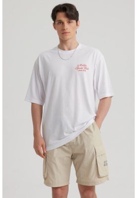 Imagen 1 del producto Polera Hombre Print Oversize Blanco - lV