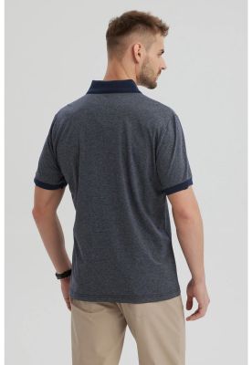 Imagen 2 del producto Polera Hombre Con Contraste Azul Marino