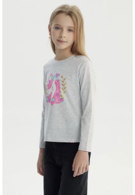 Imagen 2 del producto Polera Niña Básica Toddler Gris Melange